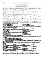 Đề kiểm tra học kì I Vật lí lớp 12 (Có đáp án) - Năm học 2016-2017